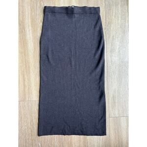 Eileen Fisher 100%Wool Knit Midi Pencil Skirt career workwear capsule wardrobe